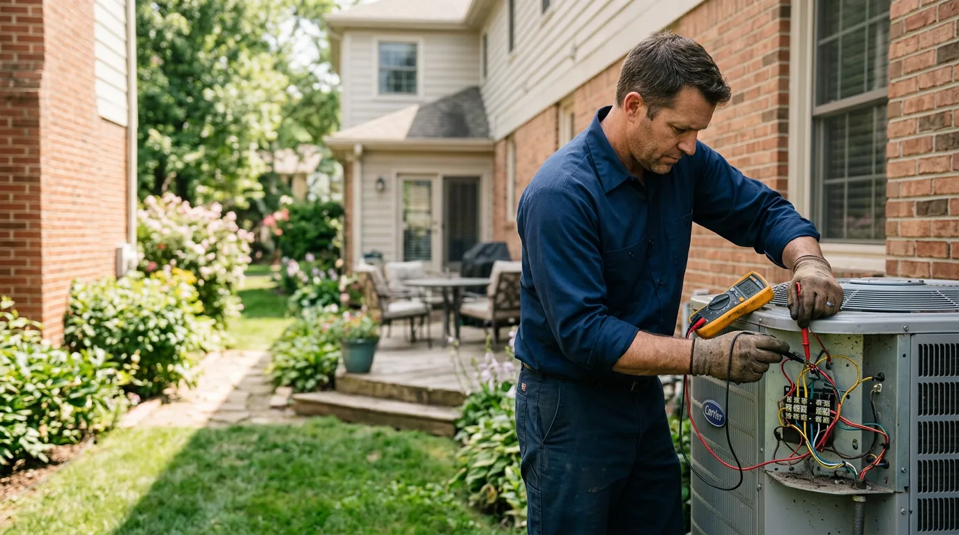 HVAC technician working near Mcelhattan, PA